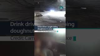 Drink driver caught doing doughnuts in snow #itvnews #peterborough #car