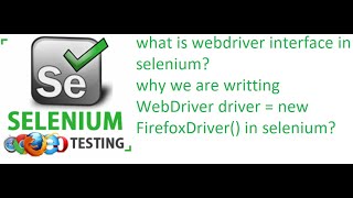 Selenium Class 11 : What is Webdriver Interface in selenium?