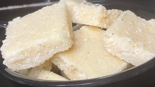 தேங்காய், சர்க்கரை போதும் இந்த இனிப்பு செய்ய || coconut burfi ||