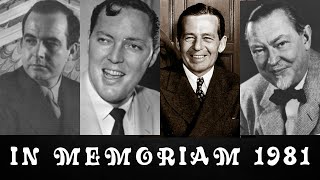 In Memoriam 1981: Famous Faces We Lost in 1981