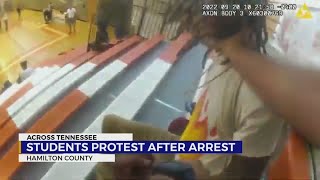 Protest after arrest at Hamilton County school