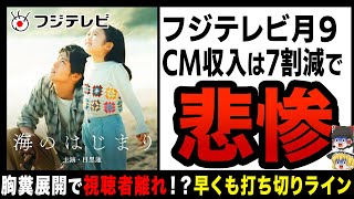 【ゆっくり解説】フジテレビ月９ドラマがつまらなすぎて消滅危機！？CM収入も激減しもう放送する必要なし…