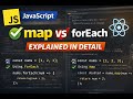 JavaScript map vs forEach Explained in Detail | Real Examples + React Use Case