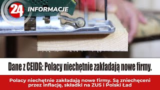 Dane z CEIDG: Polacy niechętnie zakładają nowe firmy.