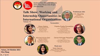 Talk Show on Working and Internship Opportunities in International Organizations - II