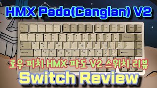 HMX Pado V2 Switch Review | HMX 스위치 5종 피치 비교 | 로우피치 HMX  스위치 | Rainy75 (with ENG Sub)