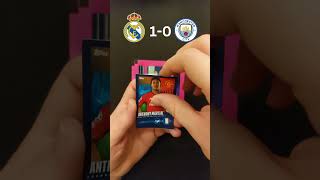 Can I predict REAL MADRID vs MAN CITY using these TOPPS packs? UCL QUARTER FINAL! #shorts