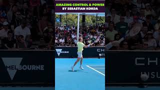 AMAZING POWER AND CONTROL BY SEBASTIAN KORDA #shorts #tennis