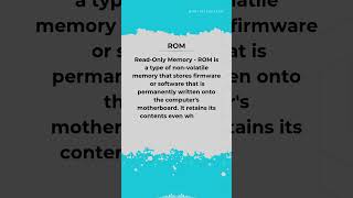 ROM #acronym #information #meaning