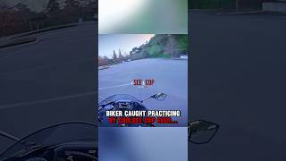 Biker caught practicing by COOLEST COP EVER‼️🤯