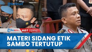 Pembacaan Vonis Sidang Etik Irjen Ferdy Sambo Digelar Terbuka tapi Materi Persidangannya Tertutup