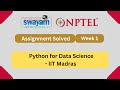 Python For Data Science Week 1 || NPTEL Answers || My Swayam || Jan 2024