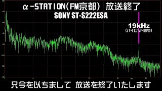 [FM京都] 放送終了→試験電波 [α-STATION]