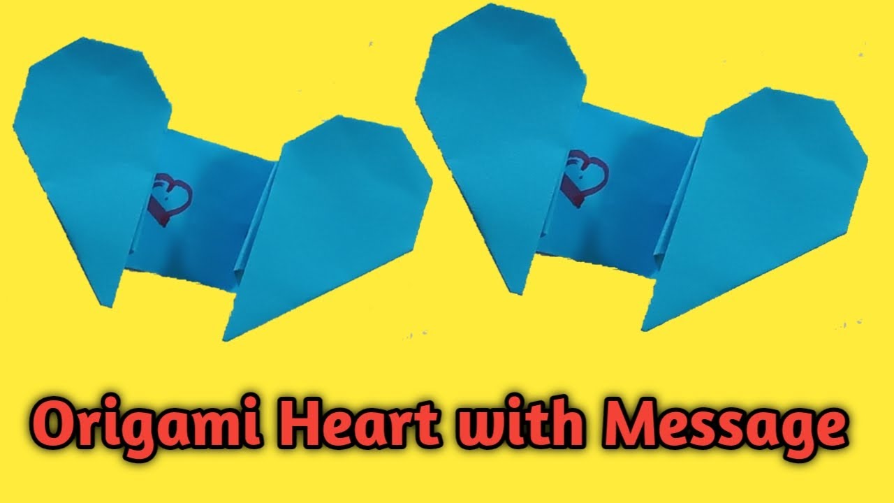 Origami Heart With Message Do It Yourself Youtube