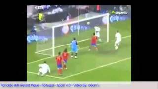 Cristiano Ronaldo skill Gerard Pique