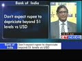 bank of india do not expect rupee to depreciate beyond rs 51 levels