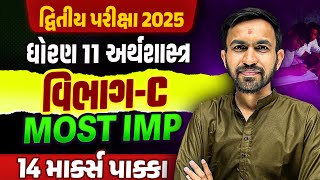 Std 11 Eco દ્વિતીય પરીક્ષા Section C Most IMP | Dhoran 11 Eco Exam IMP 2025 | Nilkanth Sir