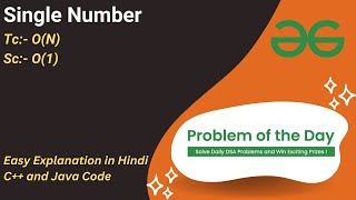 Single Number | Array | GFG POTD | C++ | Java | Code Kar Lo