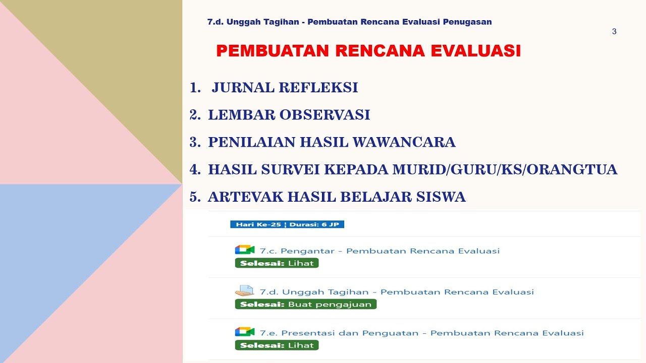 Contoh Lengkap Tugas Tagihan Pembuatan Rencana Evaluasi Ppg Dalam ...