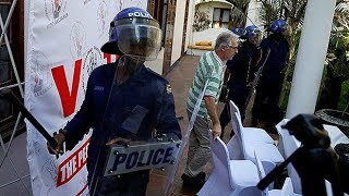 Riot police break up opposition leader's press conference after Zimbabwe election results