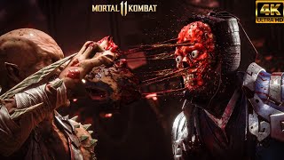 Mortal Kombat 11 Gameplay 4K HDR - SUB ZERO VS BARAKA #mortalkombat11