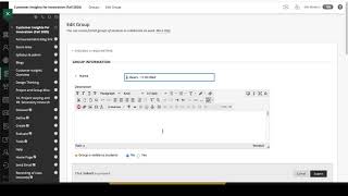 Making Groups Available in Blackboard