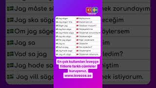 İsveççe fiillerle kurulan cümleler ve Türkçeleri #isveççe #isveç