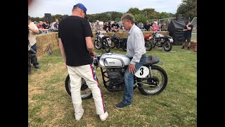 Kop Hill Climb 2023 Vintage bikes running and riding - headphone wearers beware