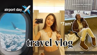 TRAVEL DAY VLOG ✈️ airport routine, missing my flight, etc...