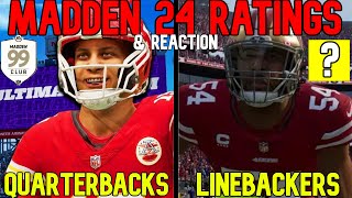 Top 10 Quarterbacks & Linebackers! Official Madden NFL 24 Player Ratings Reaction!