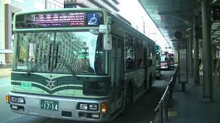 京都市バス 三菱ふそうエアロスター西工車体(1714号車) 205系統  京都駅前(C1のりば)発車