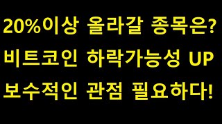 코인시장 보수적 관점으로 대비하면서 주식종목 공략하자