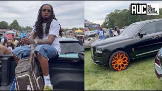 Quavo Pulls Up To Rick Ross' Car Show Brings $1M Worth Of Luxury Vehicles