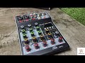 Audio Mixer 4 Channel Mini Audio Mixer DJ controller Mini karaoke mixer USB/BT Effects Interface