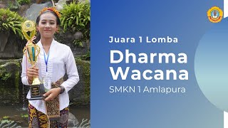 JUARA 1 PEMENANG LOMBA DHARMA WACANA BAHASA BALI, TINGKAT KABUPATEN KARANGASEM DEPAG KARANGASEM