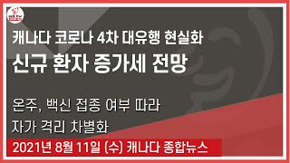 캐나다 코로나 4차 대유행 현실화 - 2021년 8월11일 (수)