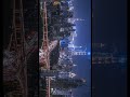 shanghai aerial view night 8k