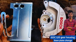 GDC 120 marble cutter machine gear housing and base plate change // marble cutter machine repair