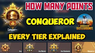 How many points needed to reach Conquer , Every Tier explained in BGMI , #pubgmobile #bgmi #tamil