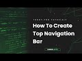 How To Create a Top Navigation Bar Using HTML & CSS