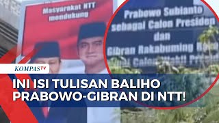 Tak Hanya di Pulau Jawa, Baliho Prabowo-Gibran Kini Dipajang di Kupang NTT!