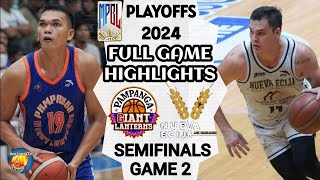 OT SEMIFINALS | MPBL HIGHLIGHTS | PAMPANGA GIANT VS NUEVA ECIJA | GAME 2 NORTH DIVISION PLAYOFFS