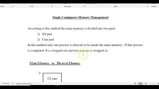 SJCTNC-DR.T.MIRANDA LAKSHMI-19ECS613-OPERATING SYSTEM-UNIT III - MEMORY MANAGEMENT-SINGLE CONTIGUOUS