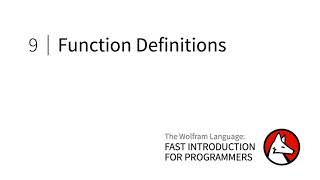 Fast Introduction for Programmers: Function Definitions