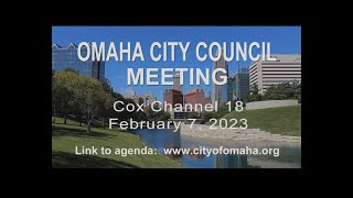 Omaha Nebraska City Council meeting February 7, 2023