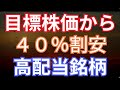 アナリストの目標株価から見て大幅に割安な高配当株について解説しています！