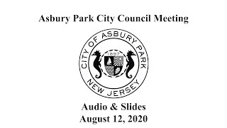 Asbury Park City Council Meeting - August  12, 2020
