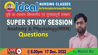 RML,PGI,UPNHM,CHO,Special Class  By Mohit Sir || Ideal Nursing Classes