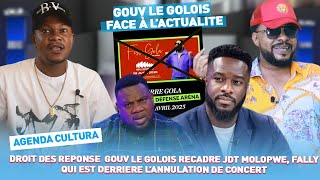 DROIT DE REPONSE GOUV LE GOLOIS RECADRE JDT MOLOPWE, FALLY QUI EST DERRIERE L’ANNULATION DE CONCERT