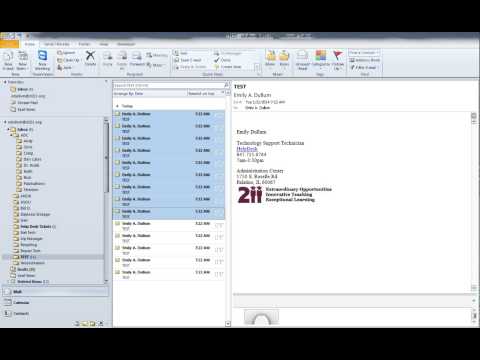 Delete Multiple Emails from Outlook 2010 Delete Multiple Emails from Outlook 2010